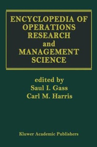 Cover of Encyclopedia of Operations Research and Management Science