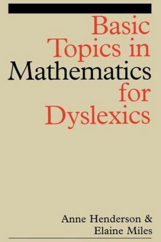 Cover of Basic Topics in Mathematics for Dyslexia