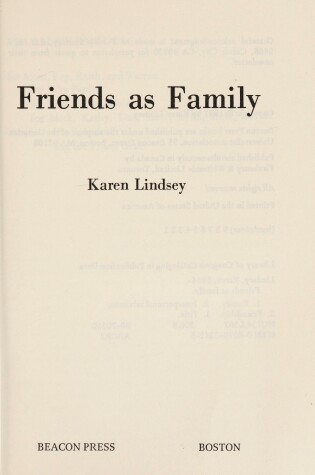 Cover of Friends as Family