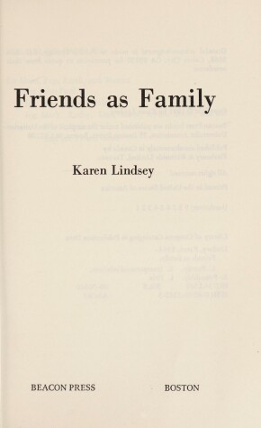 Book cover for Friends as Family