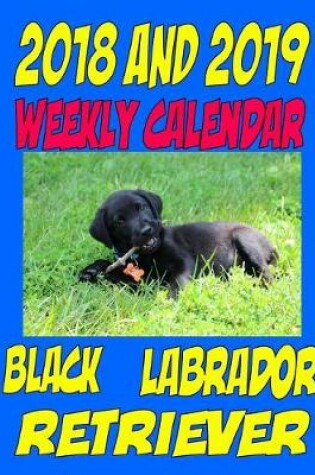 Cover of 2018 and 2019 Weekly Calendar Black Labrador Retriever