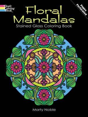 Book cover for Floral Mandalas Stained Glass Coloring Book