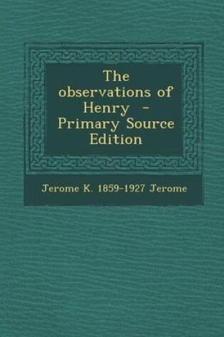 Cover of Observations of Henry