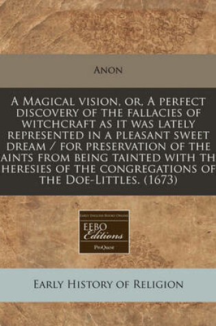 Cover of A Magical Vision, Or, a Perfect Discovery of the Fallacies of Witchcraft as It Was Lately Represented in a Pleasant Sweet Dream / For Preservation of the Saints from Being Tainted with the Heresies of the Congregations of the Doe-Littles. (1673)