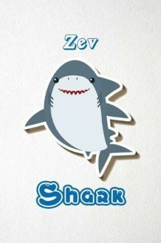 Cover of Zev Shark A5 Lined Notebook 110 Pages