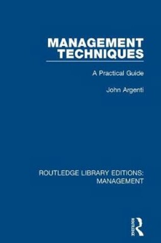 Cover of Management Techniques