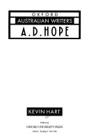Book cover for A.D.Hope