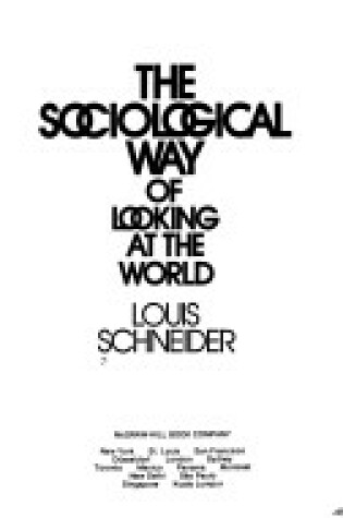 Cover of Sociological Way of Looking at the World