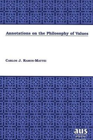Cover of Annotations on the Philosophy of Values