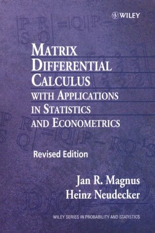 Cover of Matrix Differential Calculus with Applications in Statistics and Econometrics