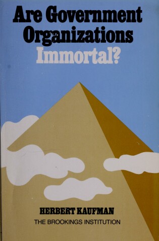 Cover of Are Government Organizations Immortal?