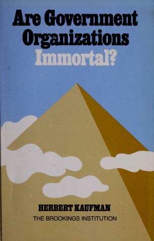 Book cover for Are Government Organizations Immortal?