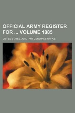 Cover of Official Army Register for Volume 1885