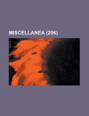 Book cover for Miscellanea (206)