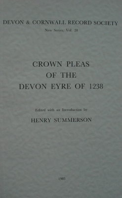 Book cover for Crown Pleas of the Devon Eyre 1238