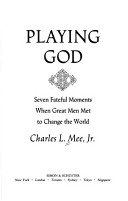 Book cover for Playing God