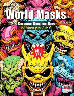 Book cover for World Masks Coloring Book for Kids