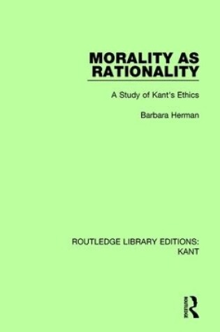 Cover of Morality as Rationality