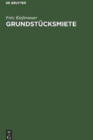 Cover of Grundst�cksmiete