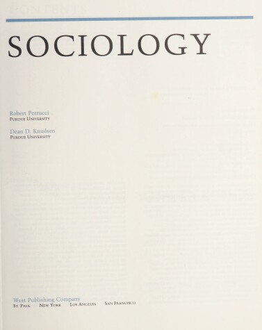 Book cover for Sociology