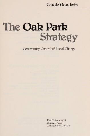 Cover of Oak Park Strategy