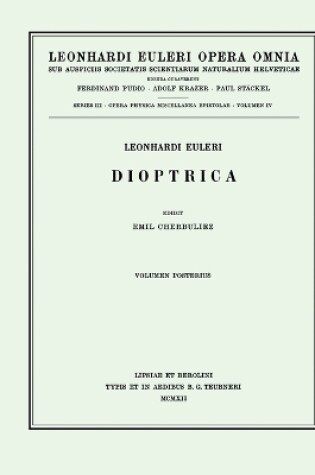 Cover of Dioptrica 2nd part