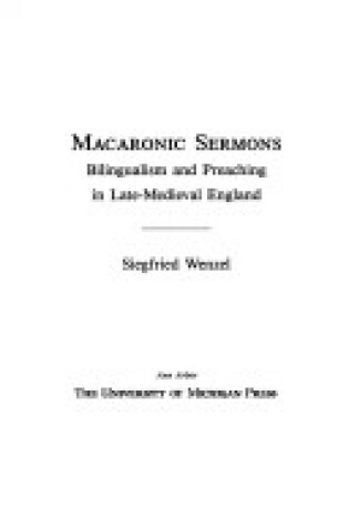 Cover of Macaronic Sermons