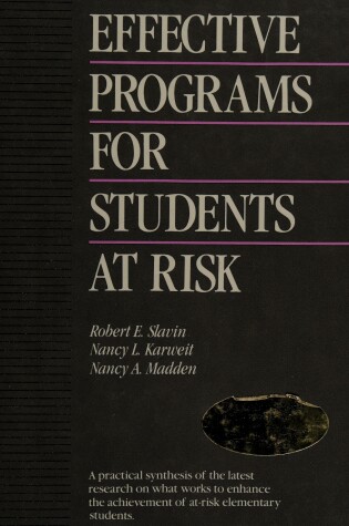 Cover of Effective Programmes for Students at Risk