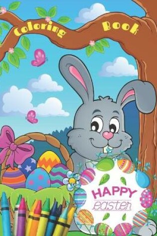 Cover of Happy Easter Coloring Book For Kids Ages 2-5