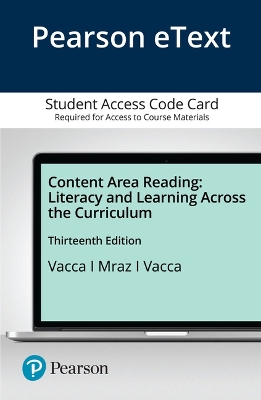 Book cover for Pearson Etext Content Area Reading