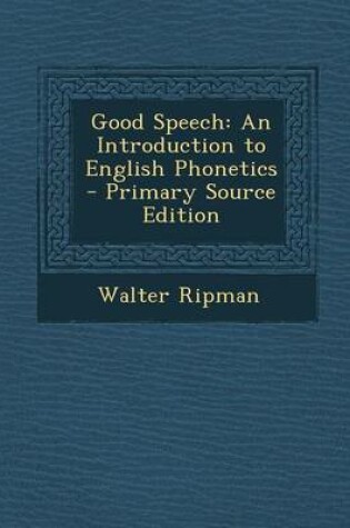 Cover of Good Speech