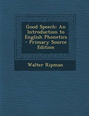 Book cover for Good Speech