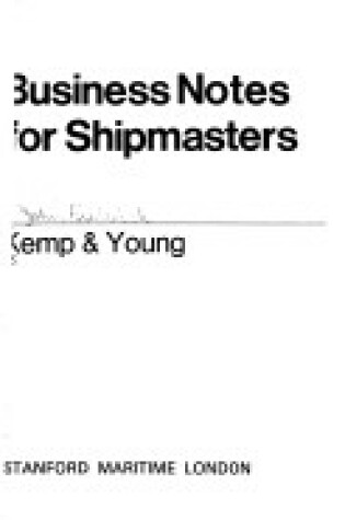 Cover of Business Notes for Shipmasters