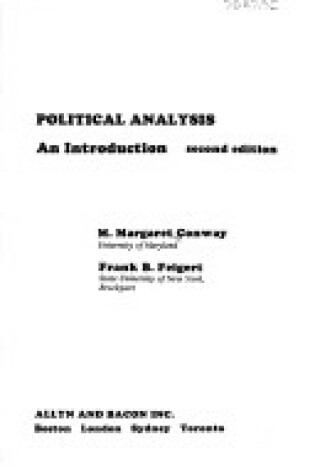 Cover of Political Analysis