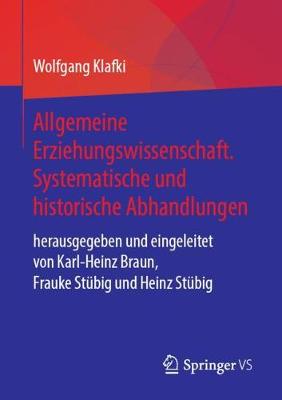 Book cover for Allgemeine Erziehungswissenschaft. Systematische Und Historische Abhandlungen