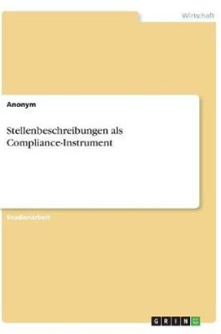 Cover of Stellenbeschreibungen als Compliance-Instrument