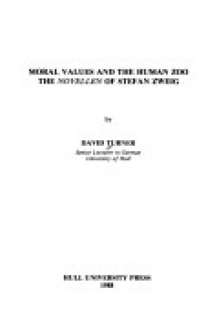 Cover of Moral Values and the Human Zoo