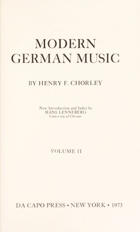 Cover of Modern German Music