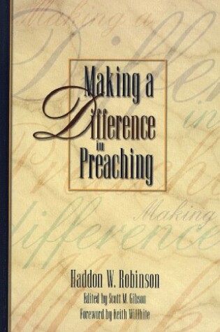 Cover of Making a Difference in Preaching