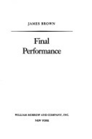 Cover of Final Performance