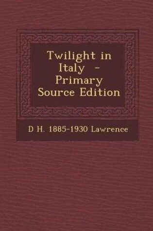 Cover of Twilight in Italy