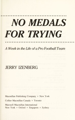 Book cover for No Medals for Trying