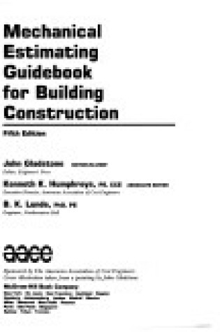 Cover of Mechanical Estimating Guidebook for Building Construction