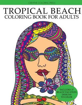 Book cover for Tropical Beach Coloring Book