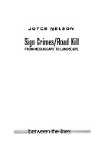 Cover of Sign Crimes/Road Kill