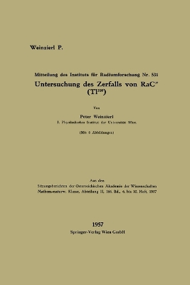 Book cover for Untersuchung des Zerfalls von RaC″ (T1210)