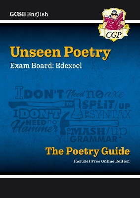 Book cover for GCSE English Edexcel Unseen Poetry Guide includes Online Edition