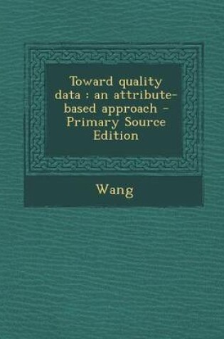 Cover of Toward Quality Data