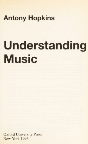 Book cover for Understanding Music