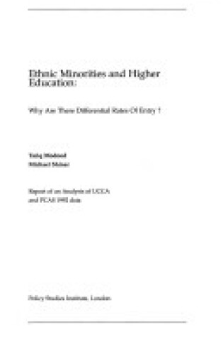 Cover of Ethnic Minorities and Higher Education
